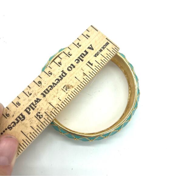 Kate Spade Cape Cod Mariner enamel Bracelet Nautical Net Ocean Sea aqua teal - Picture 6 of 6